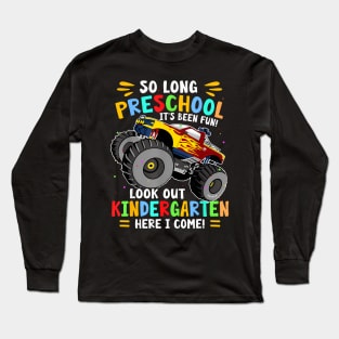 So Long Preschool Graduation Monster Truck Long Sleeve T-Shirt